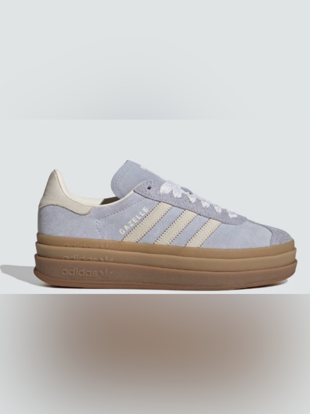 Adidas Women's Gazelle Suede Sneakers/Pale Blue & White: Size 8
